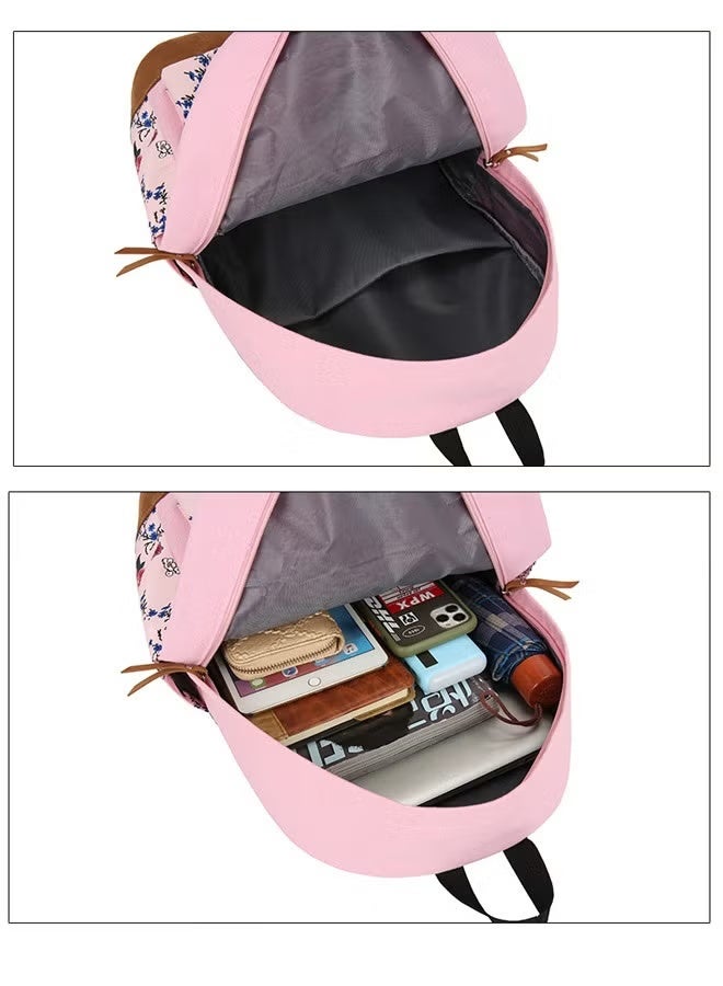 حقائب المدرسة للأطفال 3pcs مجموعة حقيبة الظهر,حقائب الظهر المدرسية للفتيات المراهقات حقائب الكتب المدرسية مجموعة حقيبة الغداء القلم الرصاص حالة السفر حقيبة النهار الخفيفة الوزن حقيبة المدرسة للأطفال,لطيف الطالب حقيبة الظهر مجموعة حقيبة المدرسة ذات القدرة الكبيرة الوظيفية للأطفال الفتيات - Image 4